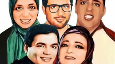 بصورة كاريكاتورية تجمعهما.. حسن الرداد: ”عائلتي أهم ما في حياتي”