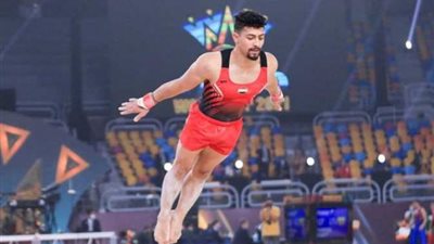 عمر العربي لاعب منتخب الجمباز ينهي تدريبه الرسمي استعدادًا للمشاركة في أولمبياد طوكيو