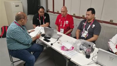 غرفة عمليات ببعثة مصر في القرية الأولمبية استعدادا لحفل افتتاح أولمبياد طوكيو 2020