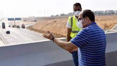 السيسى يتفقد تطوير الطرق الجديدة بمناطق شرق وغرب الإسكندرية
