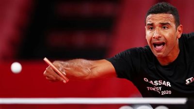 عمر عصر يخسر من الصيني  ما لونج في فردي تنس الطاولة بأولمبياد طوكيو