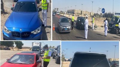 بالصور ..   الإدارة العامة للمرور تشن حملات مكثفة على الطرق السريعة