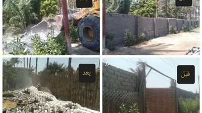 شاهد.. ضبط وإزالة 23 حالة بناء مخالف وتعديات على أراضي زراعية بالجيزة
