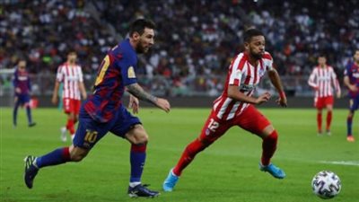 نهاية الشوط الأول بين برشلونة و أتلتيكو مدريد بالتعادل 1/1