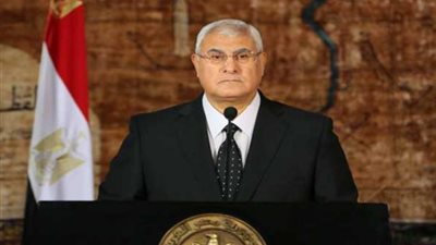 المستشار عدلي منصور يوجه رسالة للمصريين