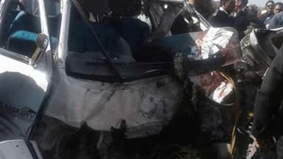 وفاة أحد المصابين فى حادث انقلاب سيارة ميكروباص بالجيزة