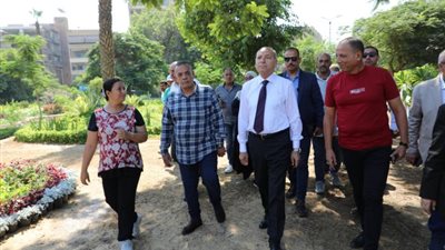 محافظ القاهرة يتابع إقامة مشتل نباتات بحي النزهة ويشدد على إزالة المباني المخالفة