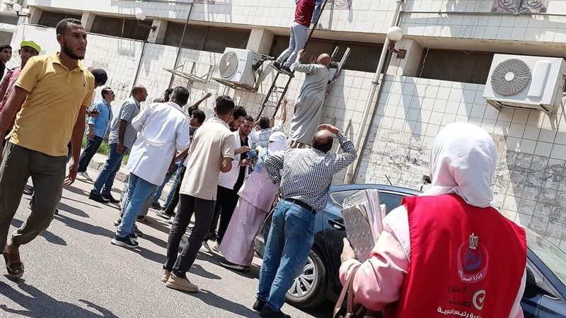 حريق مستشفى السادات