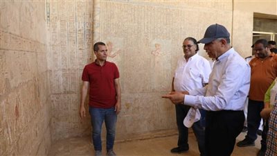 محافظ المنيا يزور المناطق الأثرية استعداداً للموسم السياحي الجديد