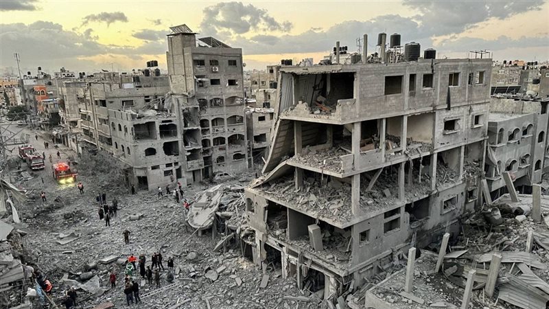 اَثار الدمار من عدوان
