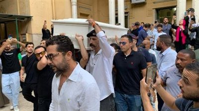 بالصور.. نجوم الفن يودعون ناهد رشدي.. أبرزهم شريف سلامة ومحمد رياض