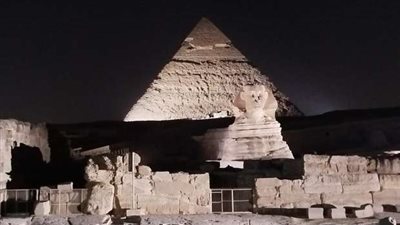 مصر موطن الحضارة القديمة.. إضاءة أبو الهول والأهرامات لمدة ساعتين في اليوم العالمي للسياحة