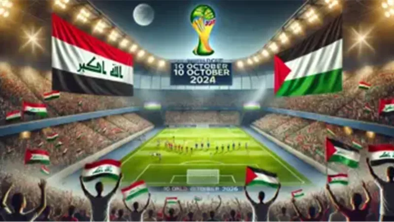 مباراة فلسطين والعراق