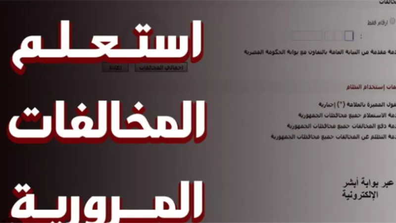 الاستعلام عن مخالفات