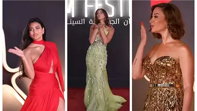 ألف بوسة وبوسة.. قبلات النجوم تشعل الريد كاربت في مهرجان الجونة السينمائي