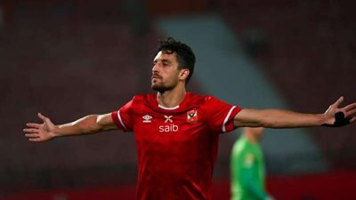 طاهر محمد طاهر يحرز الهدف الأول لمنتخب مصر ضد الرأس الأخضر 