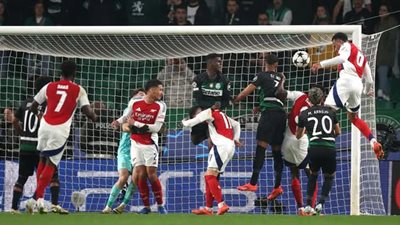 دوري أبطال أوروبا| أرسنال يتقدم على سبورتنج لشبونة بثلاثية في الشوط الأول 