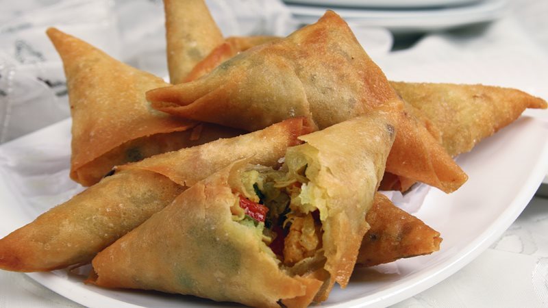 سمبوسك باللحمة والخضار