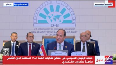 الرئيس السيسي يطلق حزمة من المبادرات خلال قمة منظمة الدول الثمانى