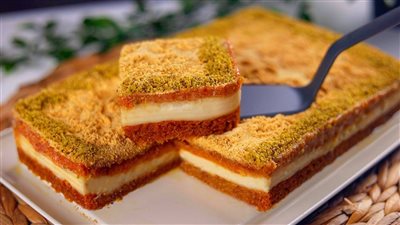 طريقة عمل البسبوسة بالقشطة.. سر الطعم الشرقي اللذيذ 