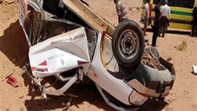 مصرع سيدة وإصابة 7 آخرين في سيارتي أجرة بـ حادث سوهاج