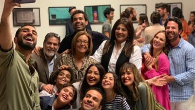 صورة.. هالة صدقي تحتفل بإنتهاء تصوير مسلسل ”ليه لأ”