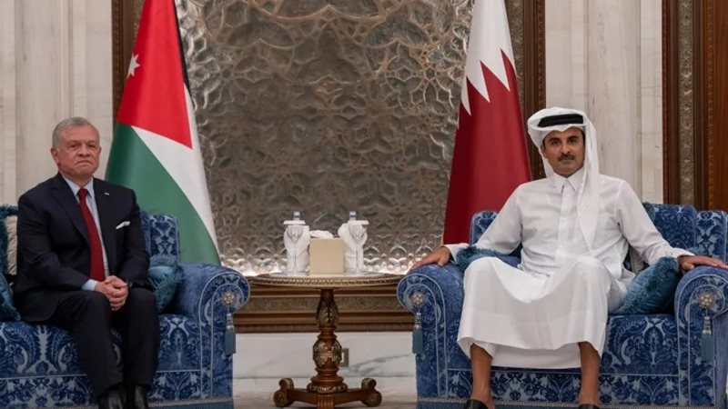 أمير قطر وملك الأردن