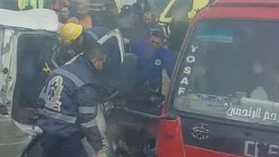 مصرع 8 أشخاص وإصابة 6 آخرين في حادث الصحراوي بالإسكندرية .. صور