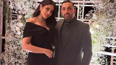 صور احتفال درة وزوجها هاني سعد بعيد الحب 2025 في دبي