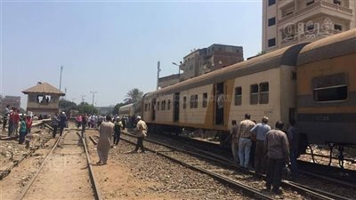 اخر أخبار حادث قطار طنطا.. خروج جرار وأربع عربات دون إصابات