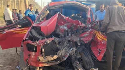 حادث طريق منشية دهشور يودي بحياة شخصين وإصابة 23 آخرين في تصادم مروع