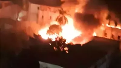 السيطرة على حريق ضخم بمخزن مقرمشات في القليوبية دون إصابات