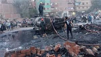 حريق جراج الخصوص 2025.. تدمير 15 سيارة وتشكيل لجنة لحصر الأضرار والخسائر