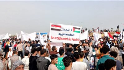 بالصور.. احتشاد شعبي في رفح لـ رفض مخططات تهجير الفلسطينيين