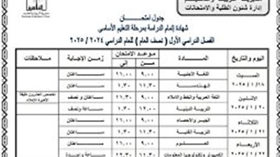 موعد امتحانات الشهادة الإعدادية 2025 الفصل الدراسي الثاني في مصر