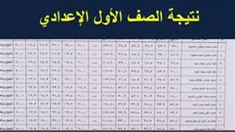 نتيجة الصف الأول