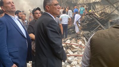 بالصور.. أول تحرك من محافظ الجيزة تجاه حريق البراجيل