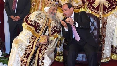 الرئيس السيسي من كاتدرائية ميلاد المسيح: وحدة المصريين خط أحمر وأوعوا تقلقوا