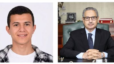 محافظ بني سويف يهنئ الطالب الأول على مستوى الجمهورية بمدارس شركة المياه