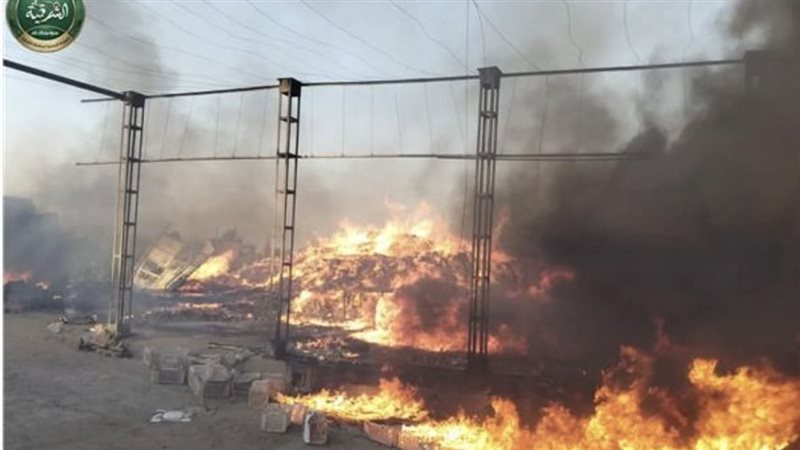 حريق نشب داخل مصنع موالح بالشرقية