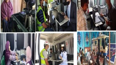 بالصور .. قوافل قطاع الأحوال المدنية لإستخراج وتجديد بطاقات الرقم القومى