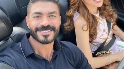 خالد سليم برفقة نسرين طافش من فيلم ”فى القلب”