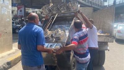 بالصور.. حي جنوب الجيزة يضبط مخالفات بالجملة في سوق الثلاثاء