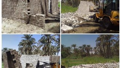 شاهد.. كيف أزالت «الجيزة» 34 حالة بناء مخالف ومحلات في هذه المناطق؟