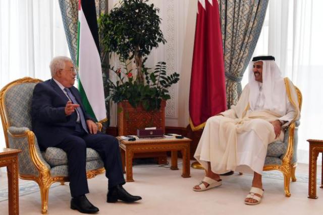 الرئيس الفلسطيني وأمير قطر